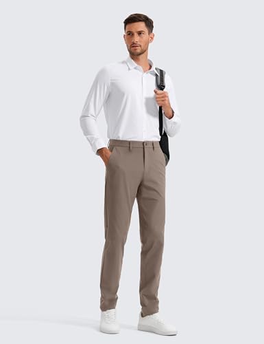 Image of CRZ YOGA All Day Comfy Golf Pants 28 inch /30 inch /32 inch /34 inch /36 inch | Decent Stretch, Wrinkle-Resistant, Casual, Slightly Tapered Leg, Flat Front, Pockets, Trousers for Men