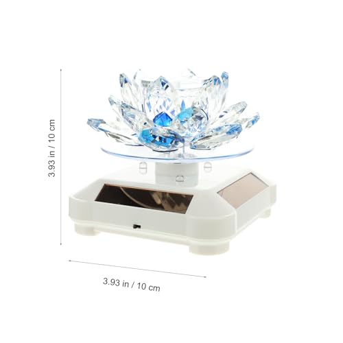 Diffuseur d'aromathérapie solaire pour voiture en cristal bleu et fleur rotative - 3
