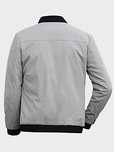 Men's Slim Fit Sportswear Jacket Long Sleeve Regular Fit Men 1pc Zip Up Bomber Jacket2