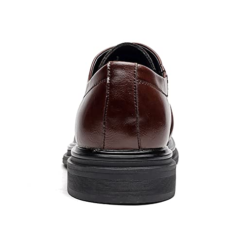Santimon Men's Classic Oxfords Semi Brogues Cap Toe Leather Lined Comfortable Business Office Casual Formal Dress Shoes3