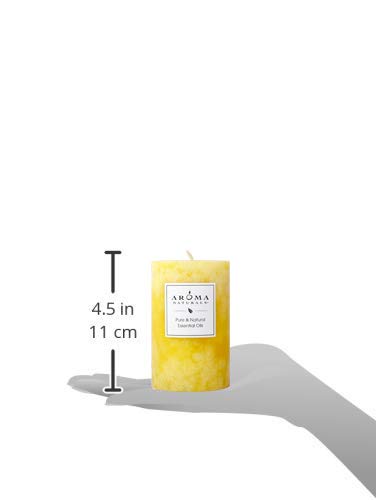 Aroma Naturals 829390 Essential Oil Orange And Lemongrass Scented Pillar Candle thumb #4