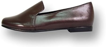 Peerage Charlie (FT6008) Women Wide Width Leather Flat for Everyday Life Comfort Shoes Brown 7 | Image 2