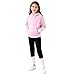 Voxikidio Size 6 7 Years Girls Clothes 2Pcs Fashion Outfits Hoodies Sweatshirt Striped Leggings Pants Set Fall Winter Clothing Set 2025 Pink (6 7
