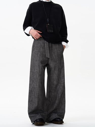 GUOYUXIAO Men's Jeans Ripped Denim Jeans Loose Fit Trouser for Men3