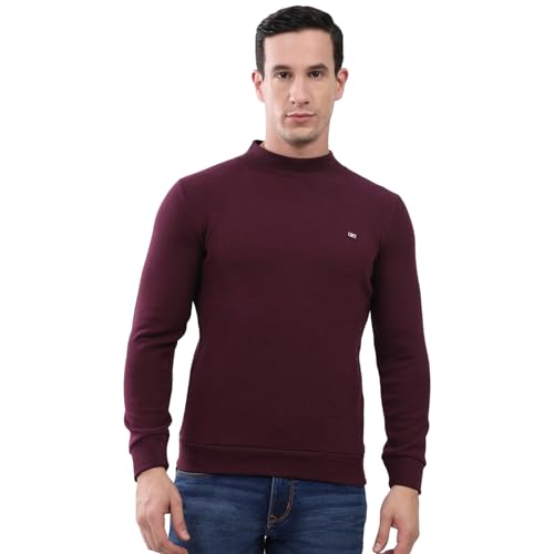 Image of Monte Carlo Mens Regular Fit Full Sleeve Solid T Neck Winter Tshirt (Pack of 1)