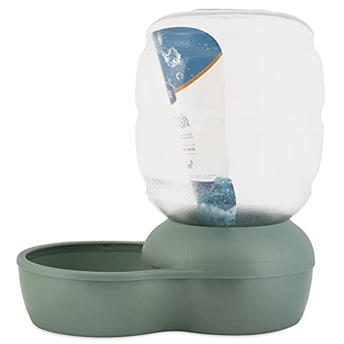 Image of Petmate Replendish Automatic Gravity Waterer for Cats and Dogs, BPA-Free, No Batteries Required, Includes Charcoal Filter, 4 Gallons,Green, Made in USA