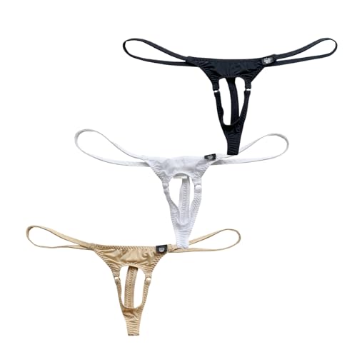 Men's Ice Silk Bikini Low Waist Thong Underwear