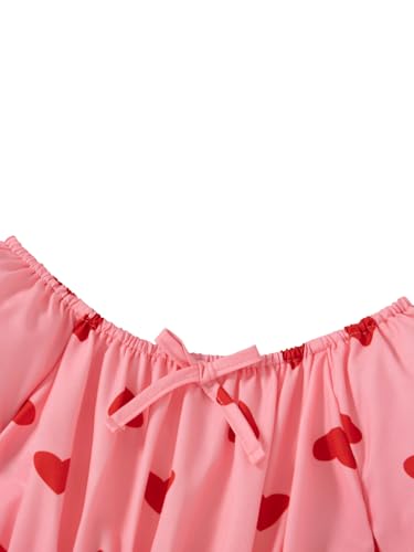 Little Girl Summer Floral Dress 2025 Puff Sleeve Girls Casaul Printed A-line Flowy Sundress4