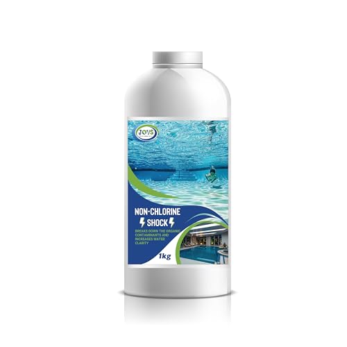 JOVS Non-Chlorine Shock 1kg - Spa & Pool Treatment - Chlorine-Free Water Clarifier Odorless & Irritation-Free Compatible with Bromine & Chlorine Systems Pool & Hot Tub Maintenance Essential.