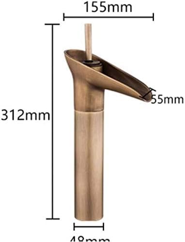 Robinet cascade en laiton antique idéal pour moderniser une vasque rétro - 7