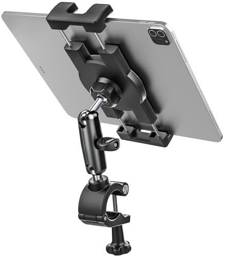 Soporte para tablet de bicicleta y moto con brazo de metal giratorio