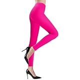 Alaoo Leggings para Mujer, Medias Microfibra Opacas Coloridas,Leggings de Colores Caramelo para Fiestas Cosplay, Disfraces de Halloween, Fiestas Baile(Sin Pies Rojo Rosa)