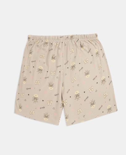 Image of Jockey RG03 Girl's Super Combed Cotton Relaxed Fit Printed Shorts with Side Pockets Colors & Prints May Vary