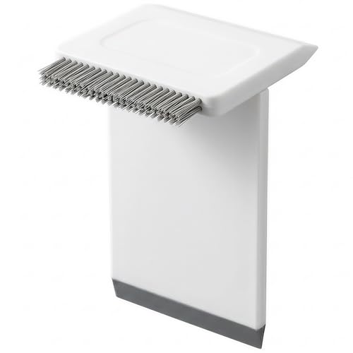 Li&Zhao Sink Squeegee 2-in-1 Scrub Brush Multi-Functional Small Squeegee for Sink and Countertop Cleaner Effective Sink Scraper for Wet Dry Messes on Kitchen Surfaces Tiles Stove