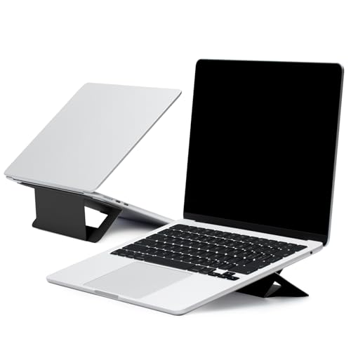 MOFT Laptop Stand for Desk, Adhesive Airflow Laptop Cooling Riser for Heat Dissipation with 2 Adjustable Viewing Angles, Foldable & Portable Computer