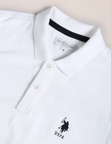 Image of U.S. POLO ASSN. Solid Slim Fit Polo T Shirts for Men - 100% Cotton, Half Sleeve Mens Tshirt