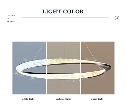 Lustre suspendu noir LED moderne pour table à manger et salon