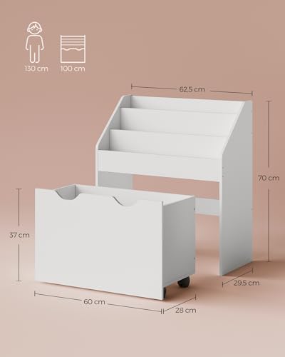 Variante de SONGMICS estanteria montessori 3 compartimentos Blanco Nube
