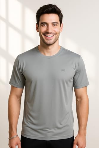 Image of Force NXT Anti Viral Anti Odour Cool Men Round Neck T-Shirt | Sportswear Breathable Solid Men T-Shirt for Gym, Running, Workout, and Casual Wear | Pack of 5