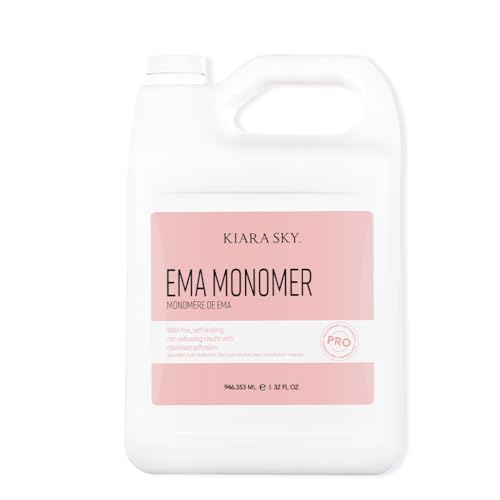 Kiara Sky EMA Monomer - Professional Acrylic Nail Liquid, 32 Fl Oz