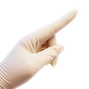 Avanti Medical Wegwerphandschoenen van latex met talk, voor medisch en cosmetica, wit, 100 stuks