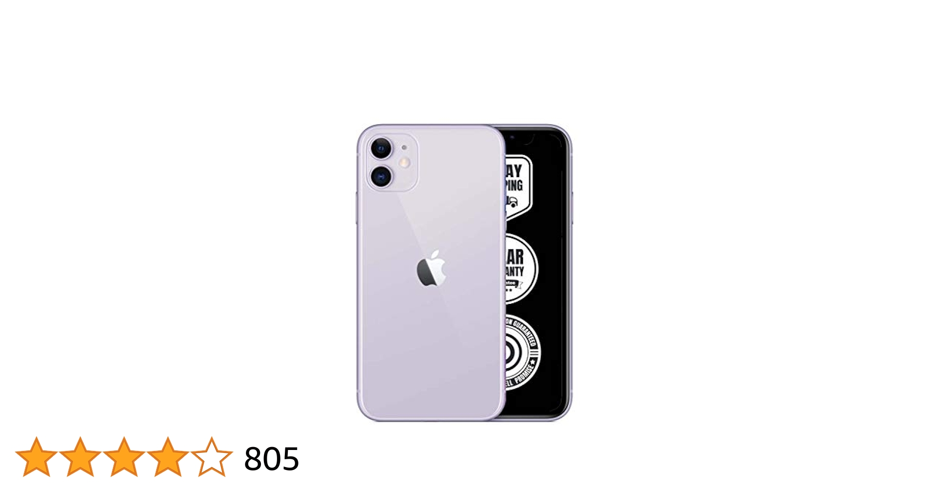 Apple iPhone 11 ラベンダー Apple iPhone 11, 256GB, Purple - Fully Unlocked (Renewed