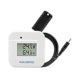 Inkbird Smart Thermometer Temperature and Humidity Monitor Hygrometer Indoor, Free APP for iOS and Android, IBS-TH2 Plus Version Supports External Temperature Probe and Digital Display（Temp+Humid）