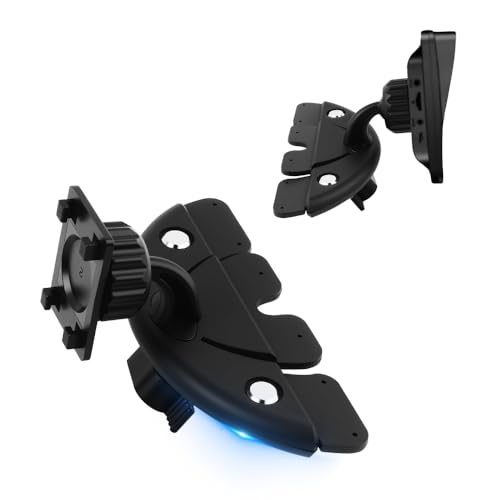 VKQTS CD Slot Mount for CarPlay Screen 360° Rotatable,CarPlay Screen Mount with Triangle Stabilizing Support,Universal CD Mounts for CarPlays Screens/Dashcam/GPS Car Accessories