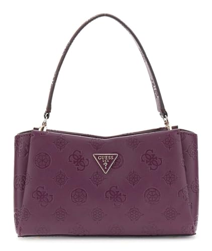 Sac à épaule GUESS Tisha Crossbody Bag bordeaux logo, l'accessoire chic