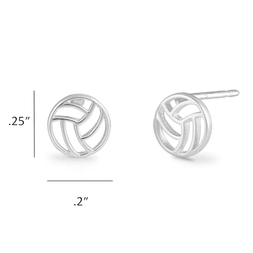 Boma Jewelry Sterling Volleyball Sport Stud Earrings4