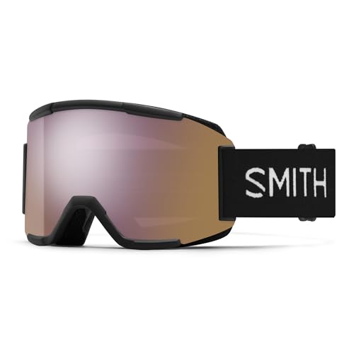 SMITH Squad Goggles with ChromaPop Lens – Performance Snowsports Goggles with Replaceable Lens for Skiing & Snowboarding – For Men & Women – Black