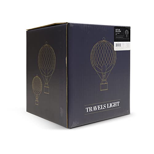 Authentic Models, Travels Light Air Balloon, Hanging Home Decor - 11.80 Inch Height, Historic Hot Air Balloon Model for Home Decor, Detailed Vintage Decorations to Hang from Ceiling - Mint