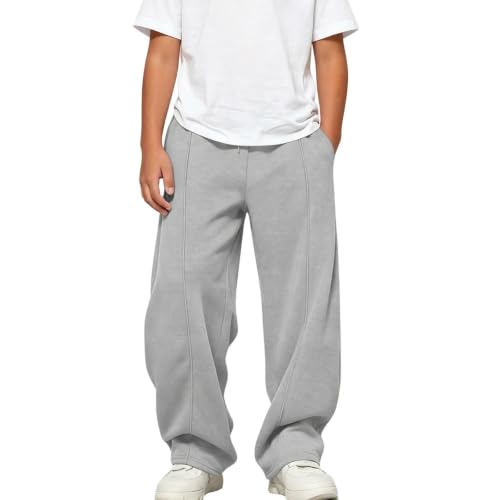 Boys Baggy Sweatpants Casual Fleece Straight Leg Sweat Pants With Pockets - image 1