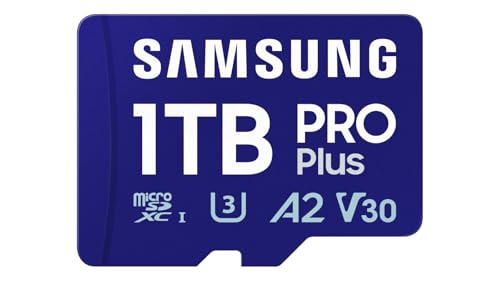 Image of Samsung 1TB PRO Plus Micro SD Memory Card /w Adapter, UHS-1 SDR104, Class 10, Grade 3 (U3), Read /Write Up to 180MB /s /130MB /s, 10 Years Limited Warranty (MB-MD1T0SA /APC)