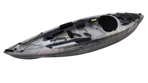 Sun Dolphin Journey 10 SS Sit on Top Kayak, 1 Person Fishing Kayak for Adults, Recreational Kayak...