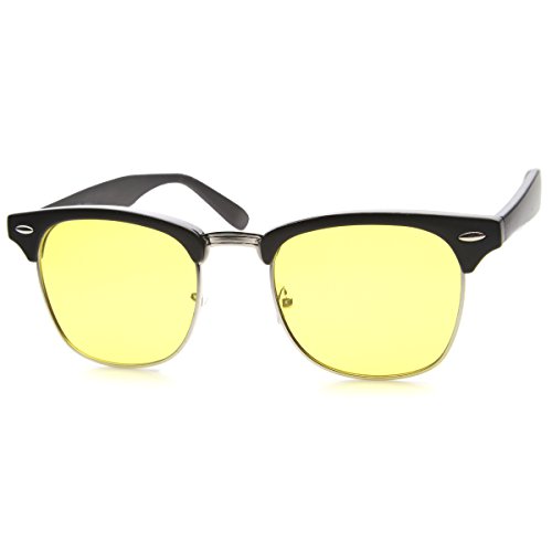 Image of zeroUV Half Frame Semi-Rimless Horn Rimmed Sunglasses