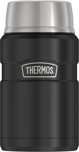 Image of THERMOS Stainless King Vacuum-Insulated Food Jar, 24 Ounce, Matte Black