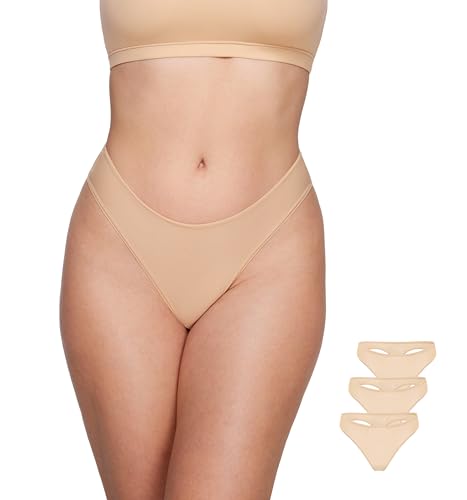 Image of Magneticfit Women's Low Rise Thong | 3 Pack, Soft Stretch Fabric, 100% Cotton Lining, Tagless Comfort, No Cut Finishing, Sexy Underwear, Panties