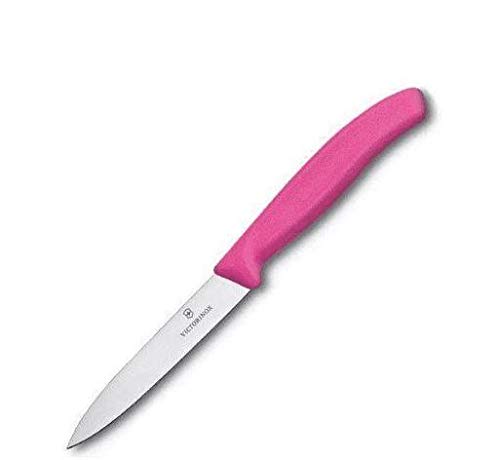 Image of Victorinox Swiss Made Stainless Steel Swiss Classic Paring Knife, Straight Edge, Kitchen Tool, Kitchen Item, 8 cm, Pink, 6.7606.L115
