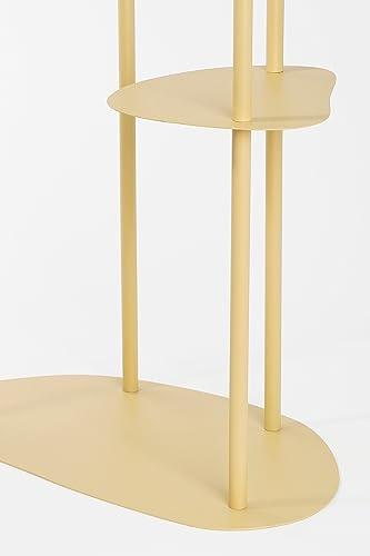 MICA Decorations Fonda Pflanzentisch – L 47,5 x B 27 x H 140 cm – Metall – Hellgelb