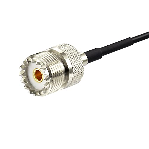 Adaptador Eightwood UHF SO239 hembra a 3.5mm mono 1/8" 3 pies miniatura 4