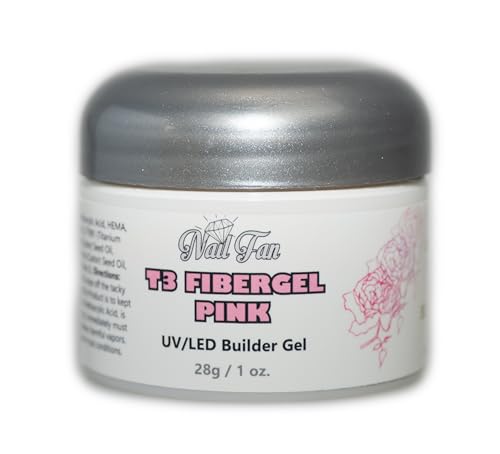 T3 en fibre de gel rose pour extension et modelage des ongles de manucure
