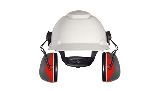 3M PELTOR Ear Muffs, Noise Protection, Hard Hat Attachment, NRR 25 dB, Construction, Manufacturing, Maintenance, Automotive, Woodworking, Heavy Engineering, Mining, X3P3E