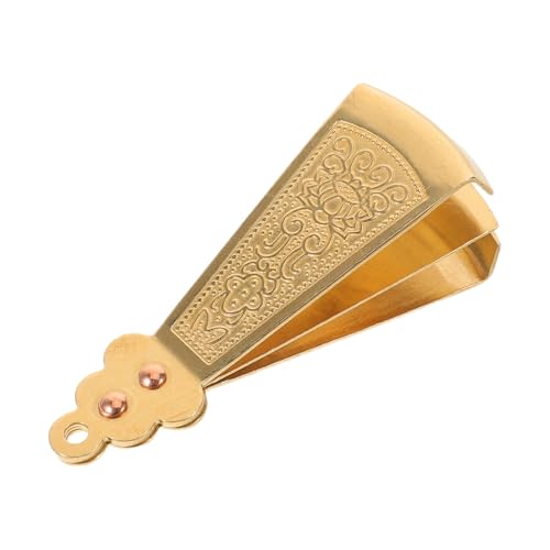 CLISPEED Pinzas de Cobre Doradas para Depilar Bigote y Vello Facial Herramienta Manual de Precisión para Cejas Cuidado Masculino Retro Accesorio Portátil para Uso en Casa y Viaje