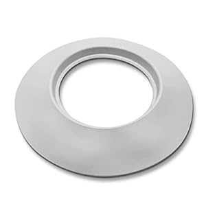 DOJA Industrial | Rosone Copri Tubi rotondo | 125 mm | Colore Bianco | Rosetta di Copertura in Plastica per tubo di Termosifoni, Stufa a Pellet, Canna Fumaria, Camino a Legna e Termosifone.