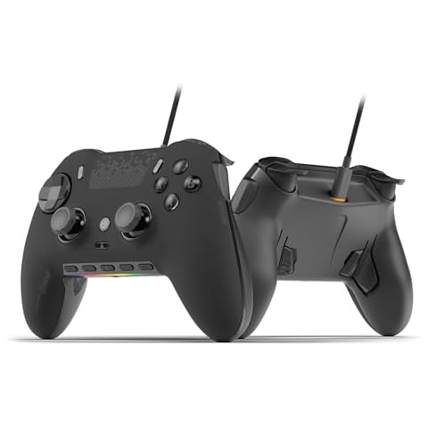 SCUF ENVISION Wired PC Gaming Controller - Five Remappable G-Keys - Remappable Back Paddles - iCUE Compatible - Black Cover