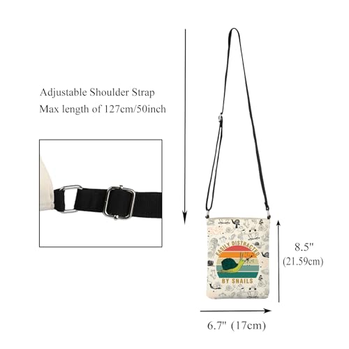 CMNIM Snails Crossbody Bag Snail Gifts for Women Cute Snail Crossbody Purse Snail Lover Gifts Easily Distracted by Snails Bag2