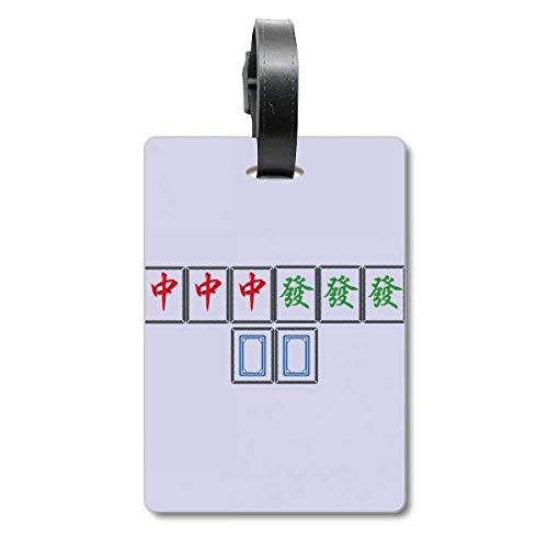 Étiquette de sac de croisière enfant Mahjong robuste pour valise et sac à dos