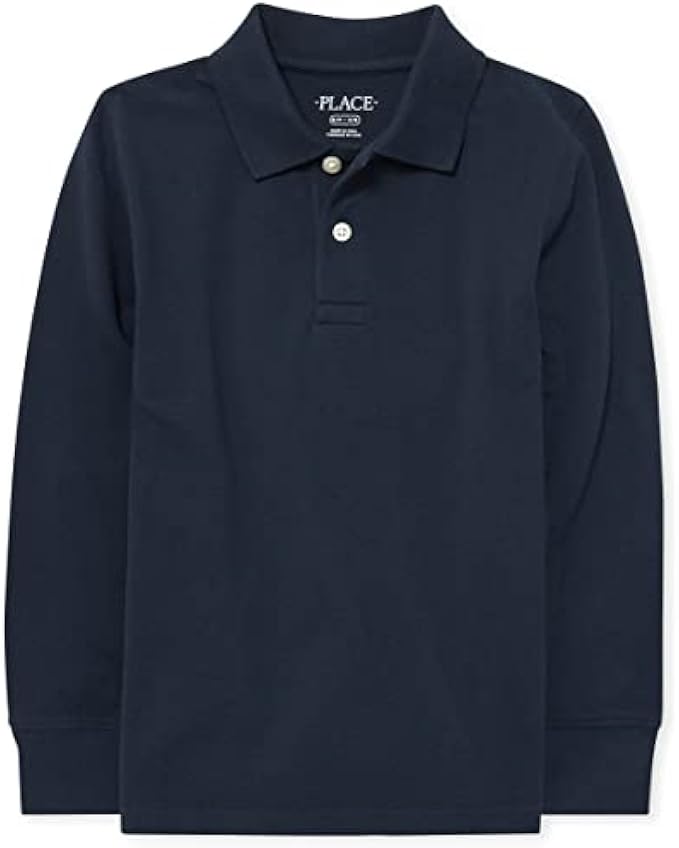 The Children's Place Boys' Long Sleeve Pique Polo