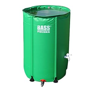 BASS POLSKA Vat voor regenwater Tank voor regenwater uit de goot Tank voor regenwater Praktisch, opvouwbaar, gemakkelijk in gebruik, batterij met snelkoppeling, 250l ⌀ 60x88cm
